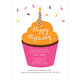Orange Frosting Birthday Cupcake Invitations Image 4 of 6